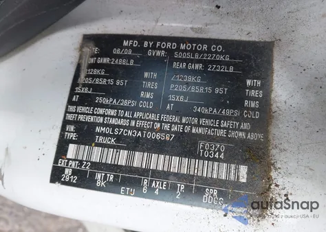 2010 Ford Transit Connect Xl from USA, damaged, VIN NM0LS7CN3AT006587